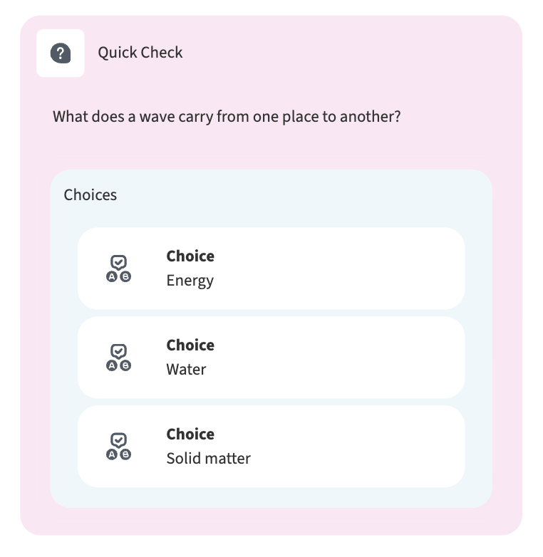 In-app Quick Check active recall modal